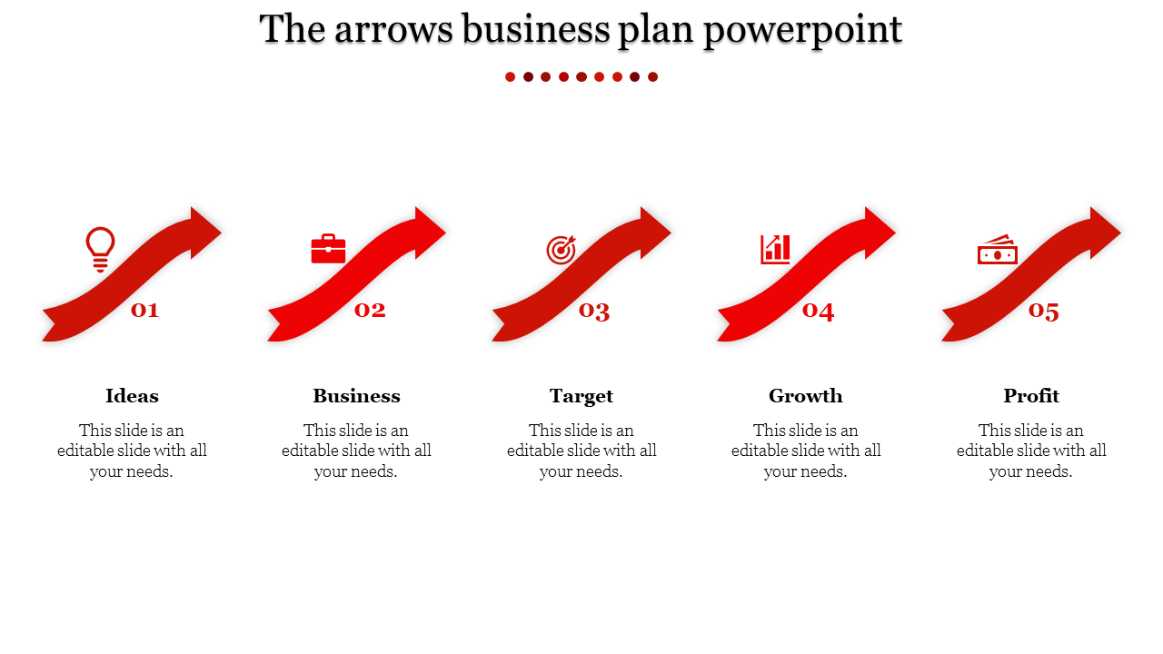 business plan powerpoint-Red